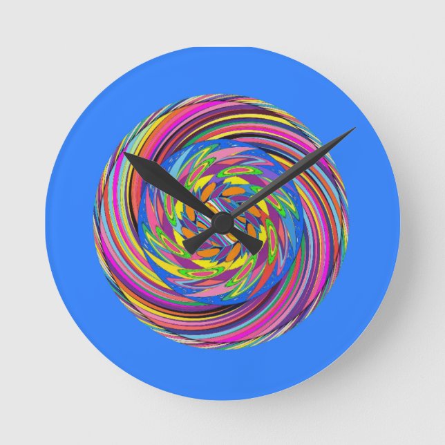 Rubins Spiral Design Rund Klocka (Framsida)