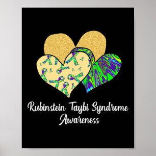 Rubinstein Taybi Syndrome Awareness är Hearts and Poster
