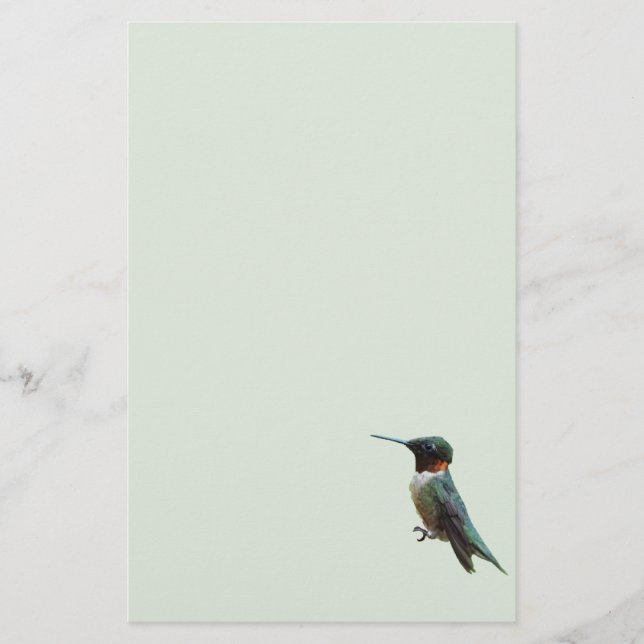 Rubinstrupekolibri Fågel fotografering Brevpapper (Framsida)