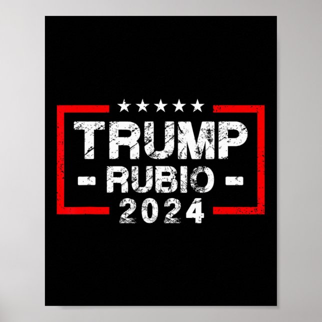 Rubio 2024 US Flagga - valordförande 2024 Poster (Framsidan)