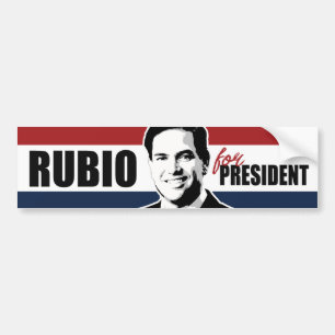 Rubio för rikliga vit och blått för president r bildekal