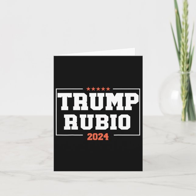 Rubio till president 2024, Kampanj Kort (Framsida)