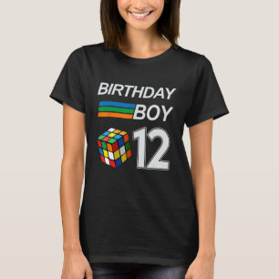Rubix Cube Speed Cubing Birthday Boy 12 Years Old T Shirt