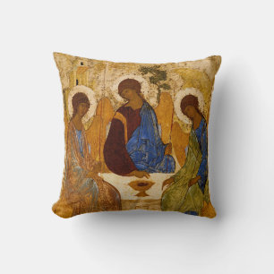 Rublev Icon Heliga Trinity Änglar Kudde