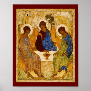 Rublev Trinity på bord Poster