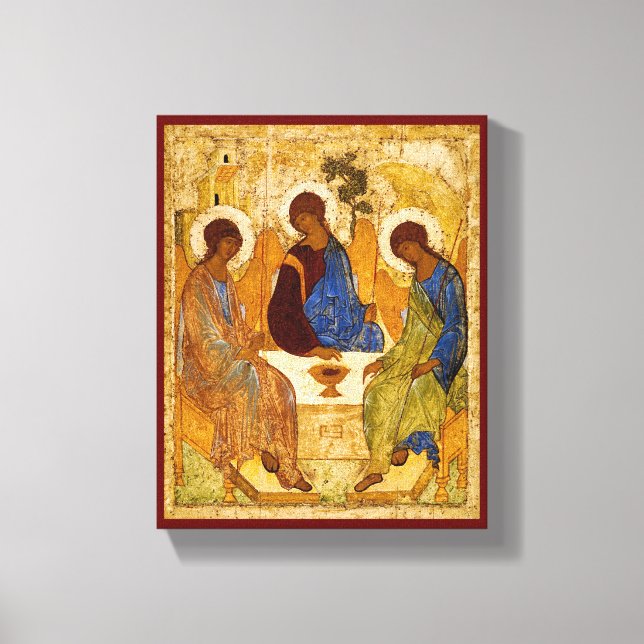 Rublev Trinity vid Bord Canvastryck (Framsida)