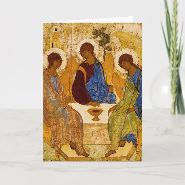 Rublev Trinity vid Bord Kort (Framsida)