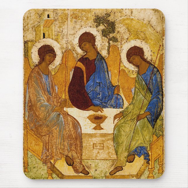 Rublev Trinity vid Bord Musmatta (Framsidan)
