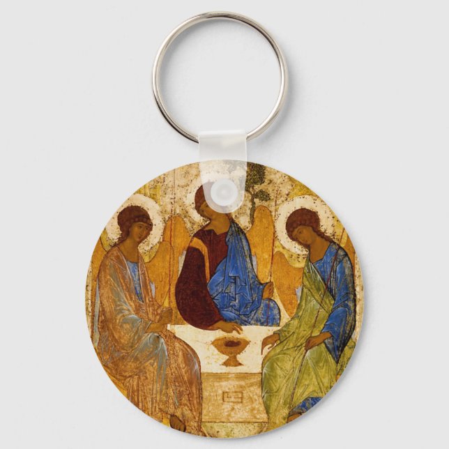 Rublev Trinity vid Bord Nyckelring (Framsida)