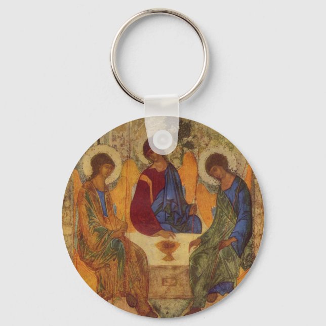 Rublev Trinity vid Bord Nyckelring (Framsida)