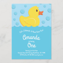 Rubrik Ducky Cute Kid 1:a födelsedagen Party Ankor