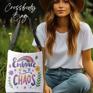 Rubrik Ersätt Chaos Crossbody Tote Bag Axelväska