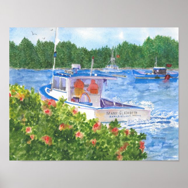 Rubrik för att sälja bröst är Maine Poster (Framsidan)