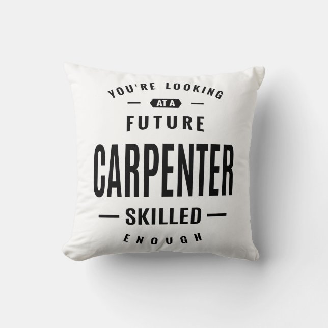 Rubrik för carpenter-jobb, gips kudde (Framsida)