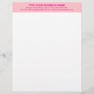 Rubrik för centrerad justerad och monokrom Rosa fö Brevhuvud