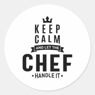Rubrik för Chef Work Job Gift Runt Klistermärke
