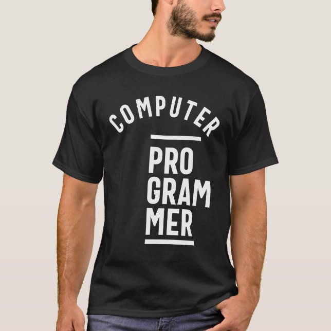 Rubrik för Computer Programmer-jobb T Shirt (Framsida)