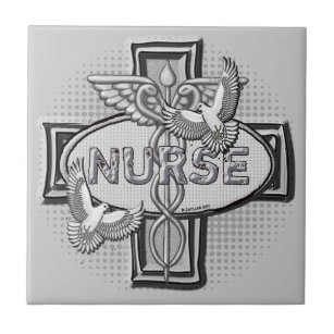 Rubrik för eget namn för Oval Doves Nurse Kakelplatta