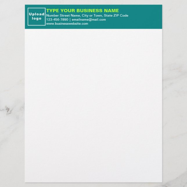 Rubrik för Grönt av affärsbrev Brevhuvud (Framsida)