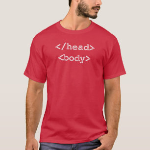 Rubrik för HTML-huvud för Developer Programmer Tee Shirt