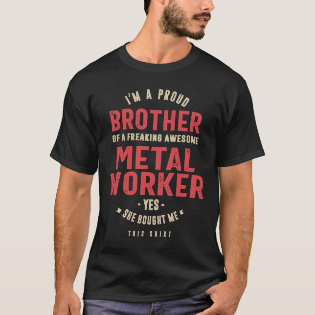 Rubrik för metallarbetare - jobb t shirt (Framsida)