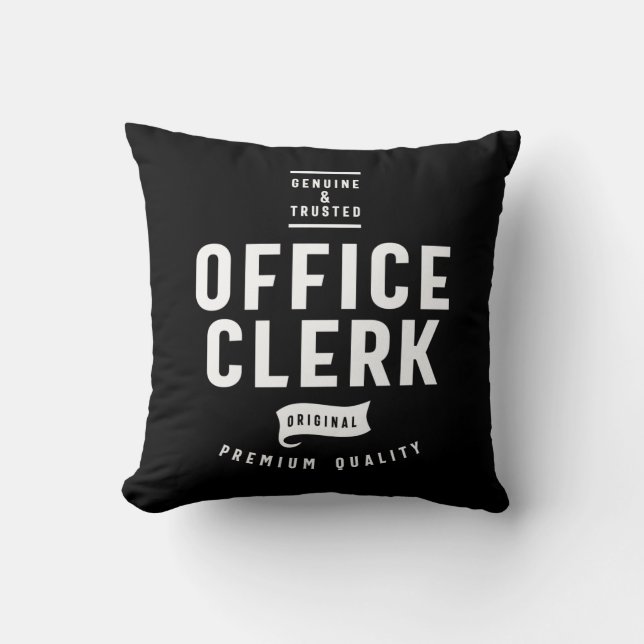Rubrik för Office Clerk-jobb - Gift Kudde (Framsida)
