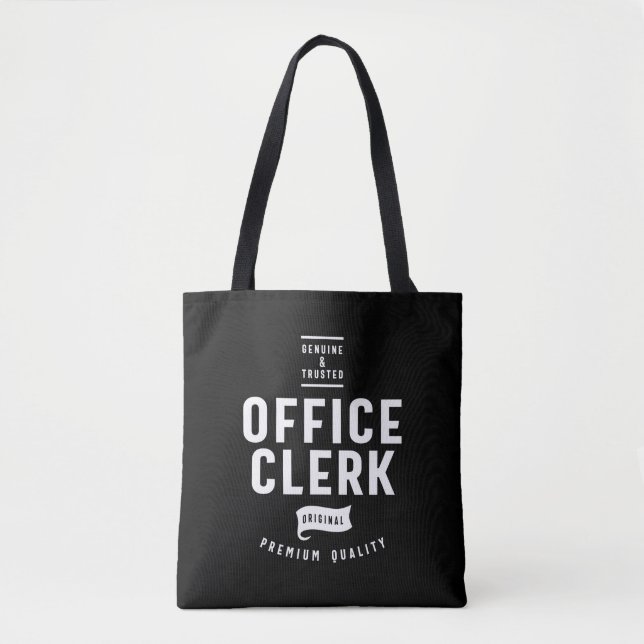 Rubrik för Office Clerk-jobb - Gift Tygkasse (Framsida)