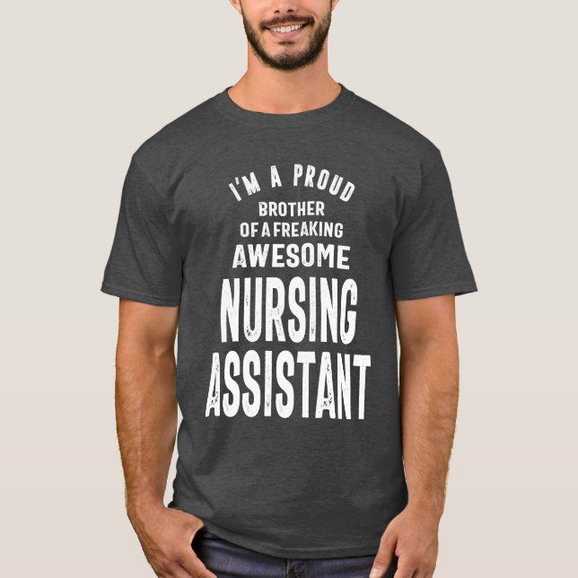 Rubrik för sjuksköterskeassistenten Gift Funny Job T Shirt (Framsida)