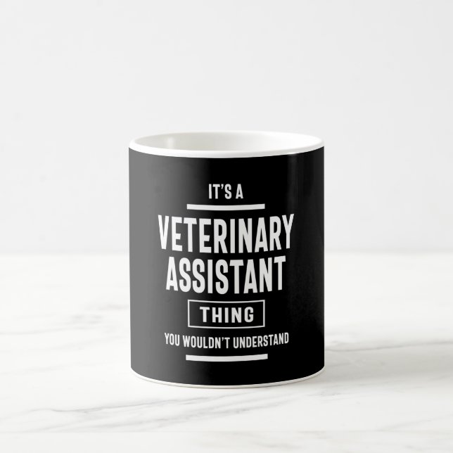 Rubrik för veterinärassistentjobb kaffemugg (Center)
