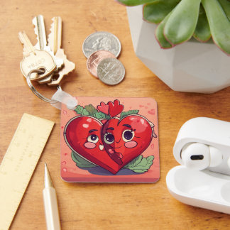 Rubrik: Hjärtnyckelringen Dubbla för länkade hörn Nyckelring