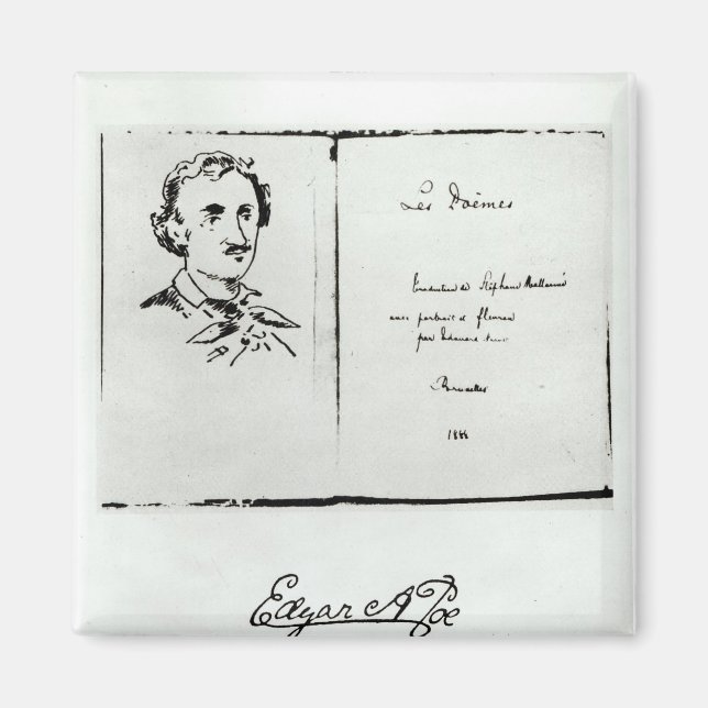Rubrik "Les Poemes" från Edgar Allan Poe Magnet (Framsidan)