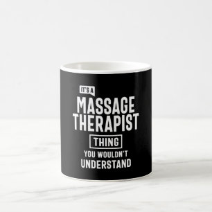 Rubrik på massageterapisjobb kaffemugg