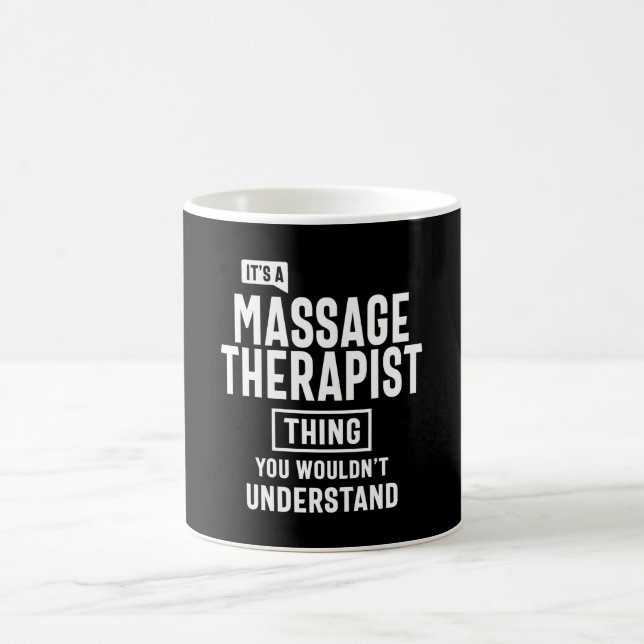 Rubrik på massageterapisjobb kaffemugg (Center)