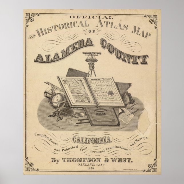 Rubrik Page Alameda County atlas karta Poster (Framsidan)