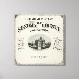 Rubrik Page Atlas Sonoma County, Kalifornien Canvastryck