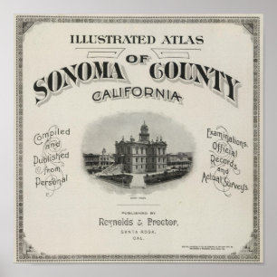 Rubrik Page Atlas Sonoma County, Kalifornien Poster