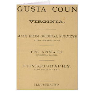 Rubrik Page Augusta County, Virginia Hälsningskort