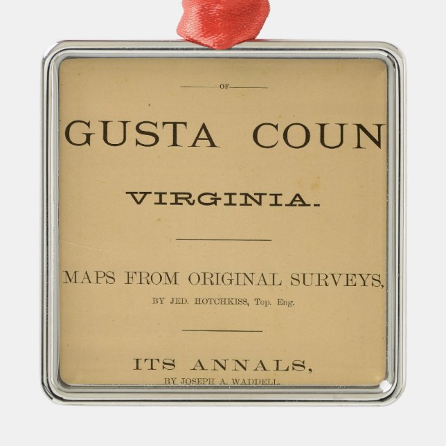 Rubrik Page Augusta County, Virginia Julgransprydnad Metall (Framsidan)
