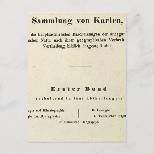 Rubrik Page Dr Heinrich Berghaus Vykort (Framsida)