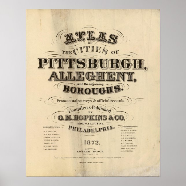 Rubrik Page Pittsburgh, Allegheny atlas Poster (Framsidan)