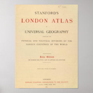 Rubrik Page Stanfords London atlas Poster