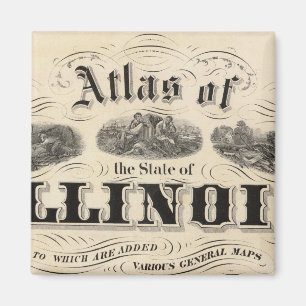 Rubrik Sida Atlas of the State of Illinois Magnet