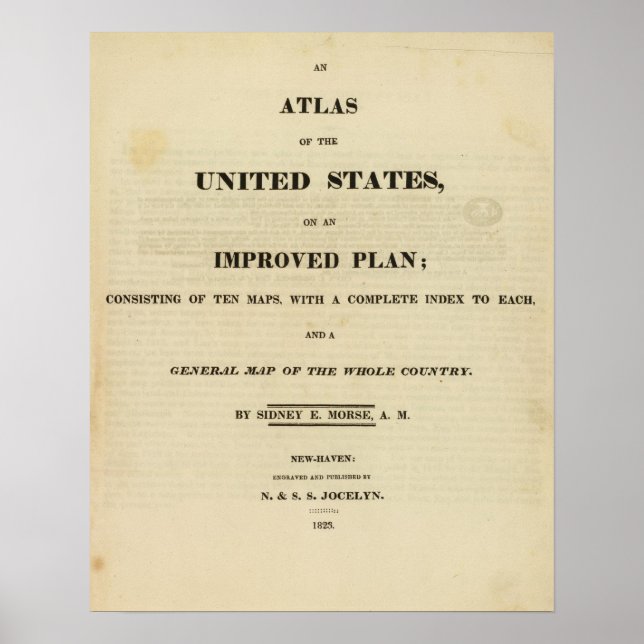 Rubrik Sida Atlas of the United Stater Poster (Framsidan)