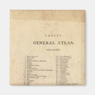 Rubrik Sida Careys allmänna atlas Magnet