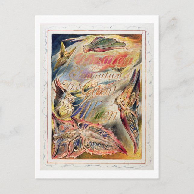 Rubrik Sida för "Jerusalem: The Emanation of the G Vykort (Framsida)