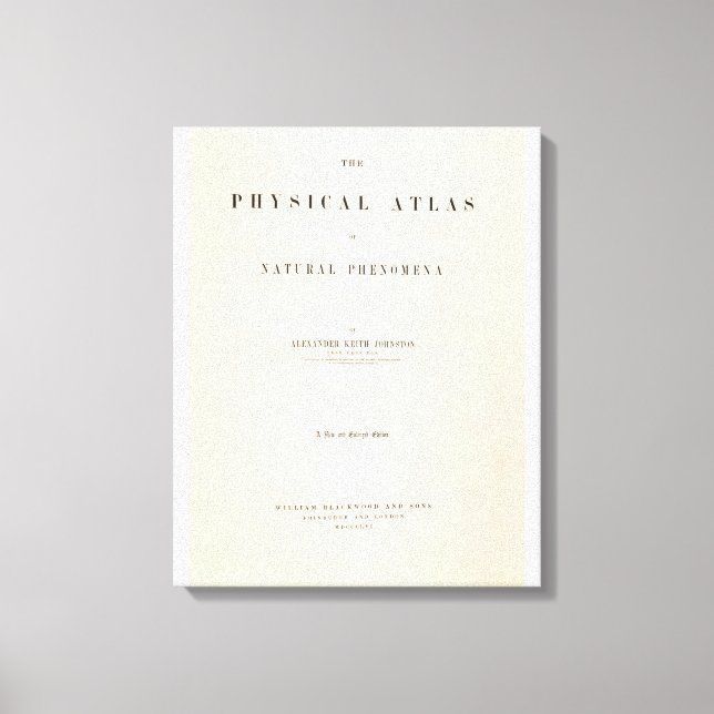 Rubrik Sida Fysisk atlas över naturfenomen Canvastryck (Framsida)