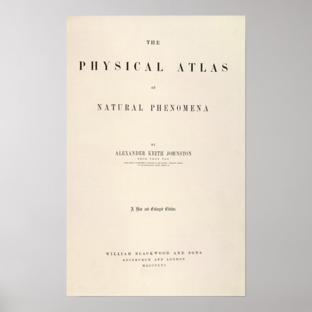 Rubrik Sida Fysisk atlas över naturfenomen Poster (Framsidan)