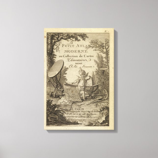 Rubrik Sida Liten modern atlas Canvastryck (Framsida)