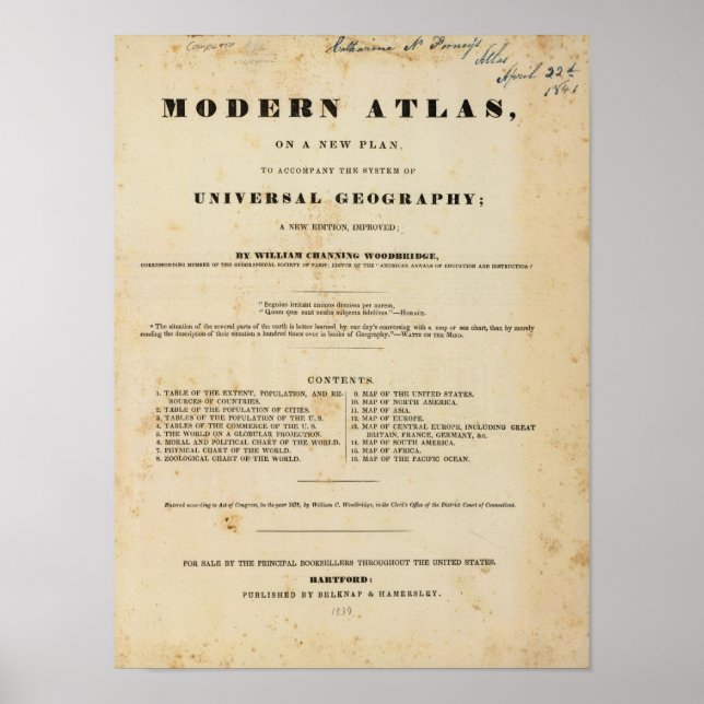 Rubrik Sida Modern atlas Poster (Framsidan)