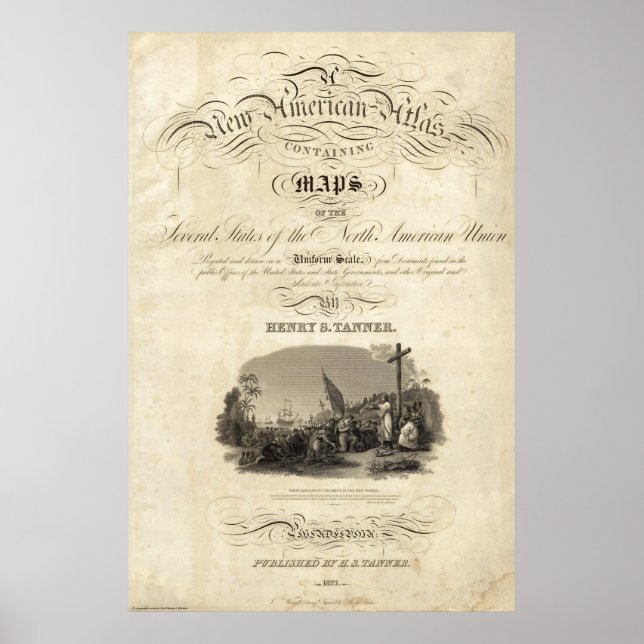 Rubrik Sida Nya amerikanska atlas Poster (Framsidan)